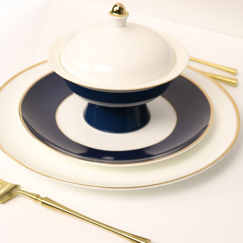Navy Versaille Soup Bowl - Set of 4 - Che Cose Belle