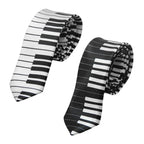 Necktie Tie Accessory Men's Classic Skinny Black and White Piano Keys Slim Narrow Wedding Party Gift Music Enthusiast Gift - Che Cose Belle