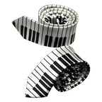 Necktie Tie Accessory Men's Classic Skinny Black and White Piano Keys Slim Narrow Wedding Party Gift Music Enthusiast Gift - Che Cose Belle