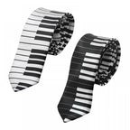Necktie Tie Accessory Men's Classic Skinny Black and White Piano Keys Slim Narrow Wedding Party Gift Music Enthusiast Gift - Che Cose Belle
