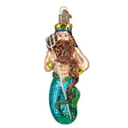 Neptune Merman Glass Ornament - Che Cose Belle