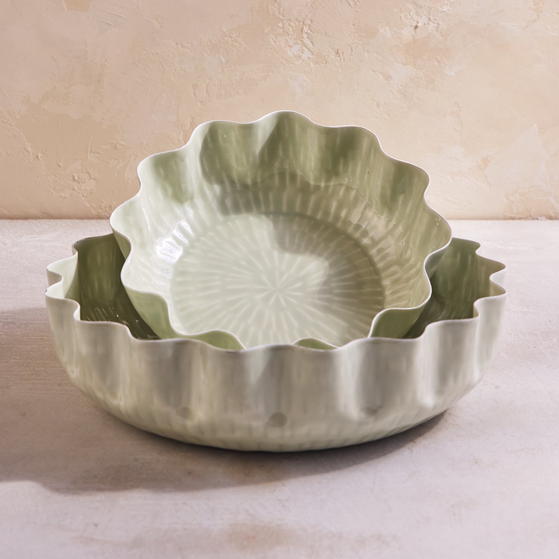 Nera Light Green Bowls, Set of 2 - Che Cose Belle