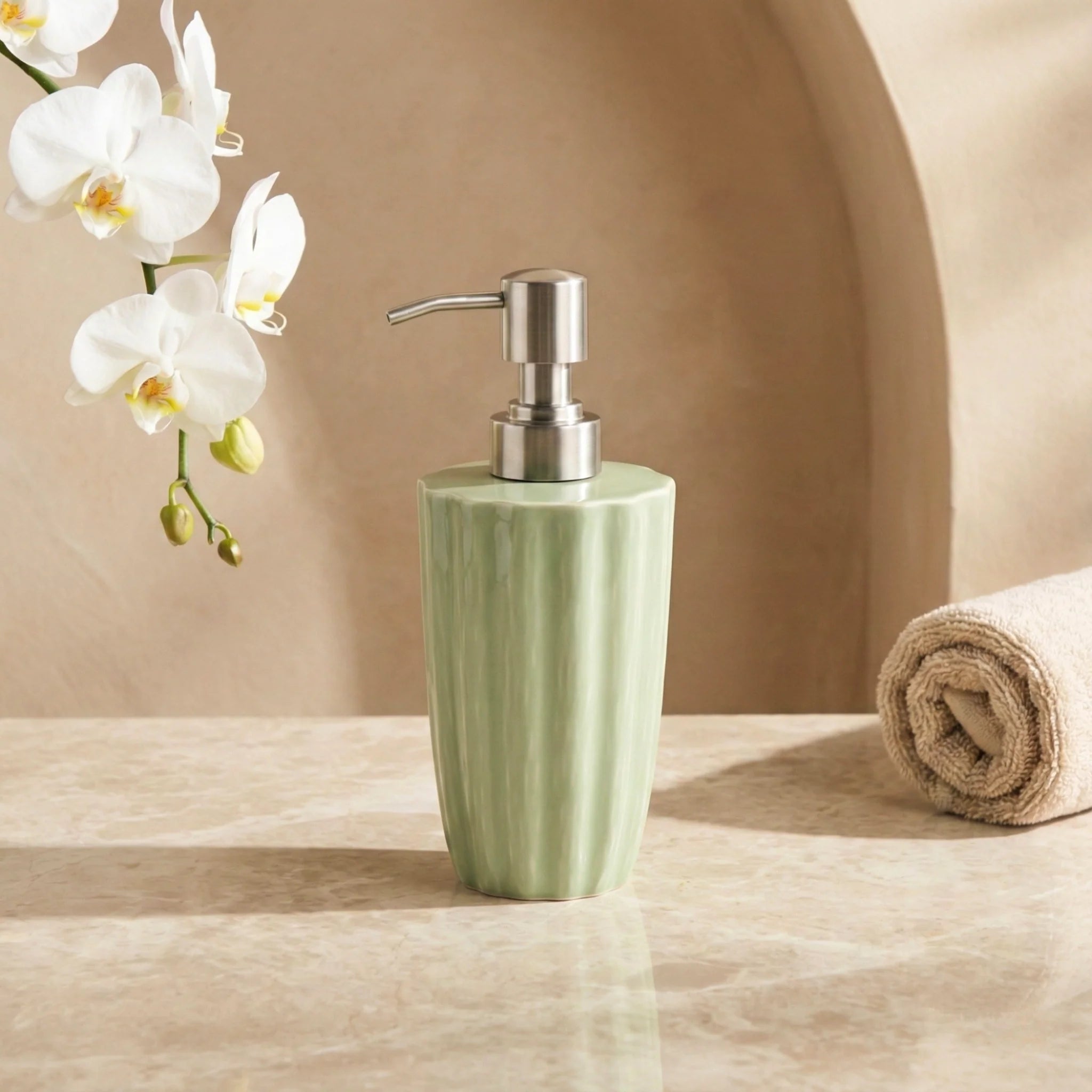 Nera Soap Pump, Light Green - Che Cose Belle