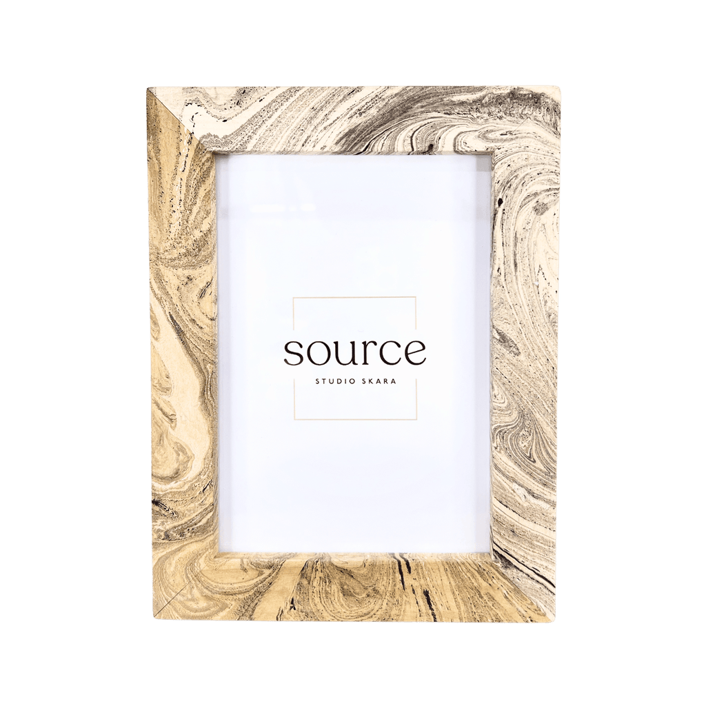 Neue Hand Marbled Wood Picture Frame - B&W & Neutrals (5x7) - Che Cose Belle