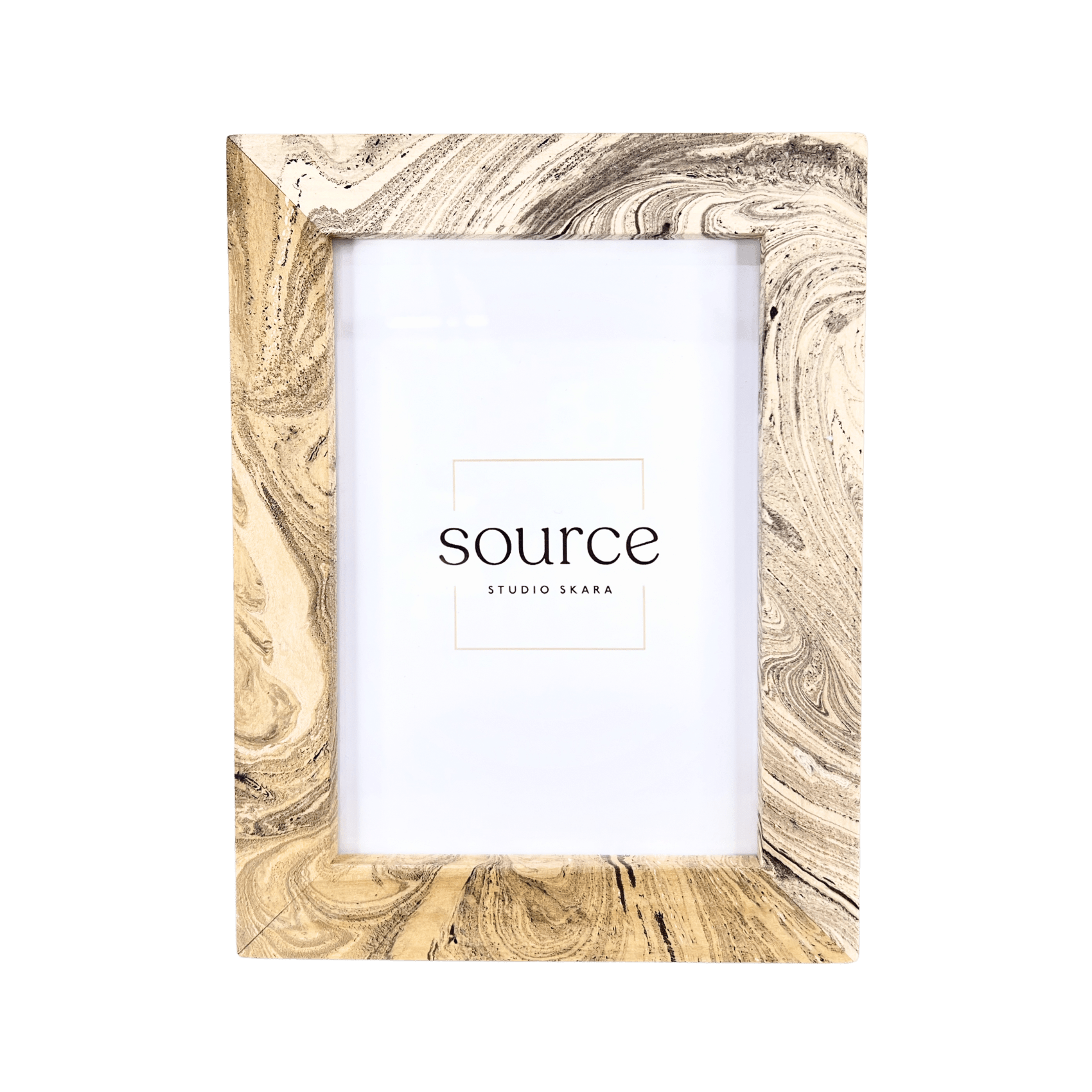 Neue Hand Marbled Wood Picture Frame - B&W & Neutrals (5x7) - Che Cose Belle