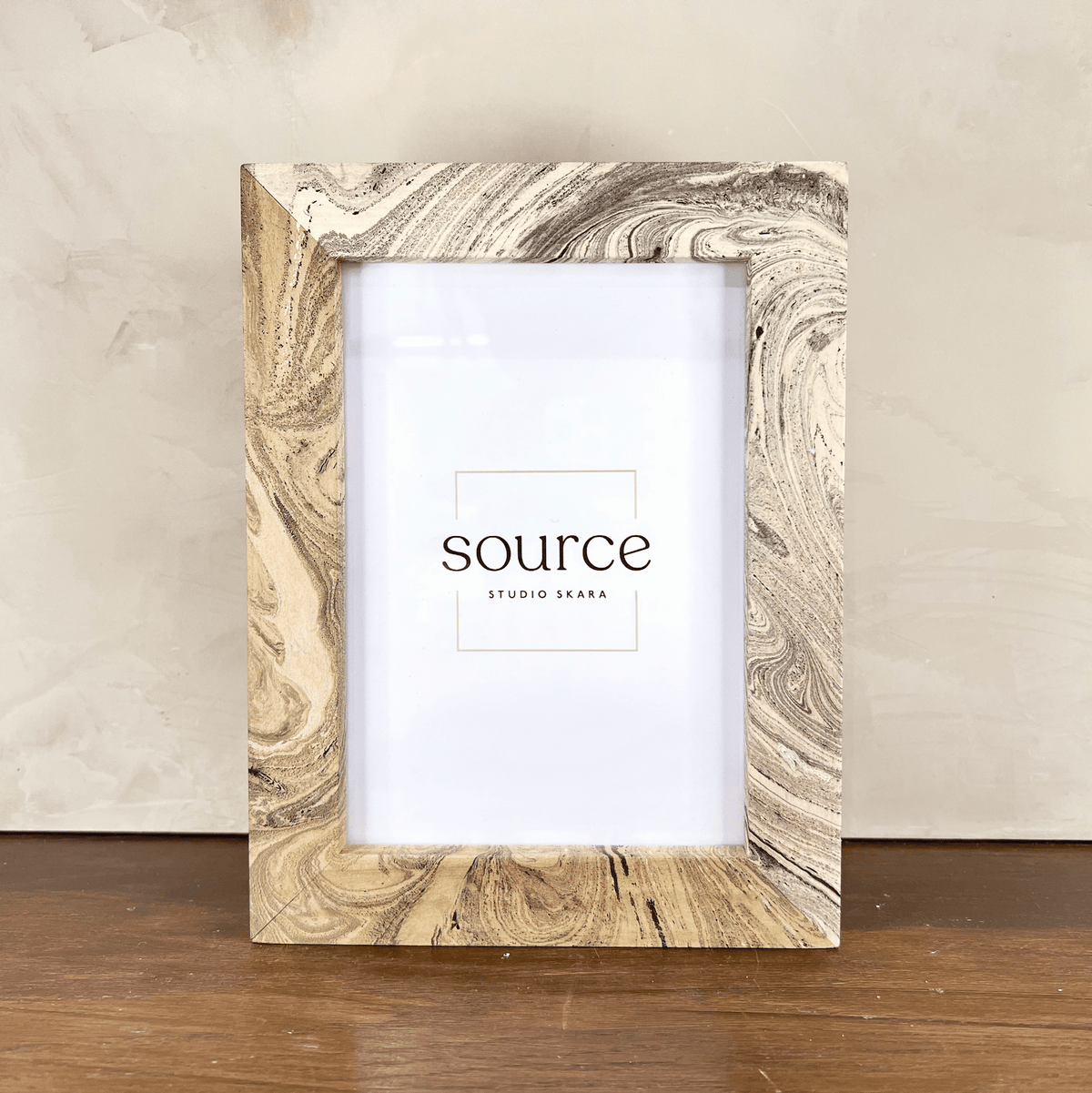 Neue Hand Marbled Wood Picture Frame - B&W & Neutrals (5x7) - Che Cose Belle