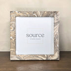 Neue Hand Marbled Wood Picture Frame - Natural (8x8) - Che Cose Belle