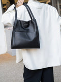 New Foreign Trade Cross-Border Office Commuter Tote Bag, Genuine Leather Large Capacity Shoulder Bag, Cowhide Handbag - Che Cose Belle