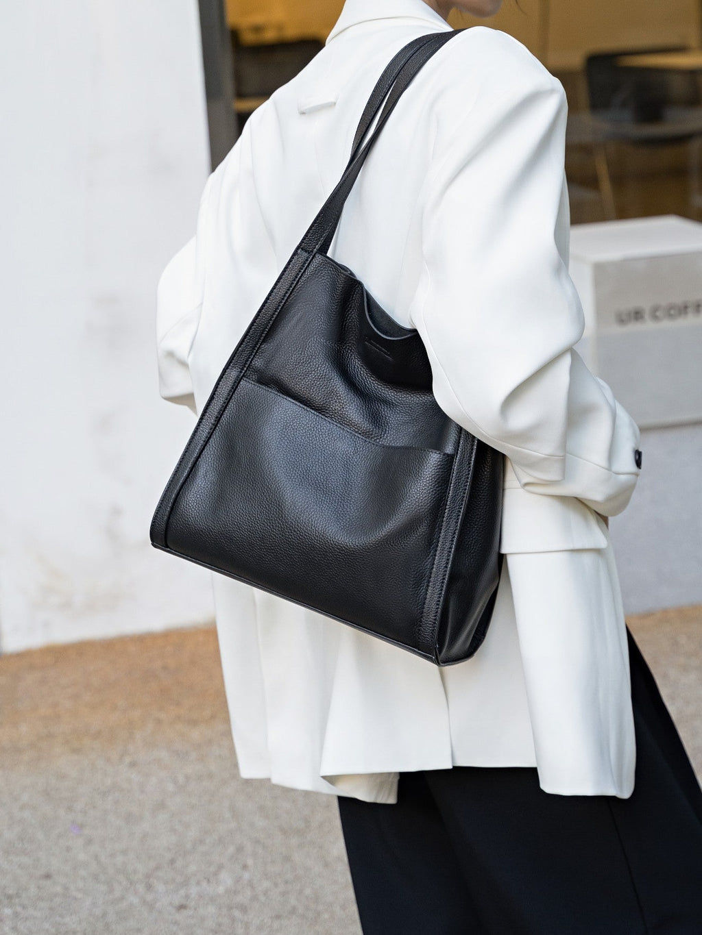 New Foreign Trade Cross-Border Office Commuter Tote Bag, Genuine Leather Large Capacity Shoulder Bag, Cowhide Handbag - Che Cose Belle