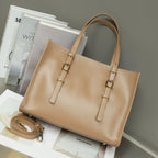 New Genuine Leather Women's Bag, Top-grain Cowhide Shopping Bag, Luxury Feel, Commuter Handbag, Single Shoulder And Crossbody Bag - Che Cose Belle