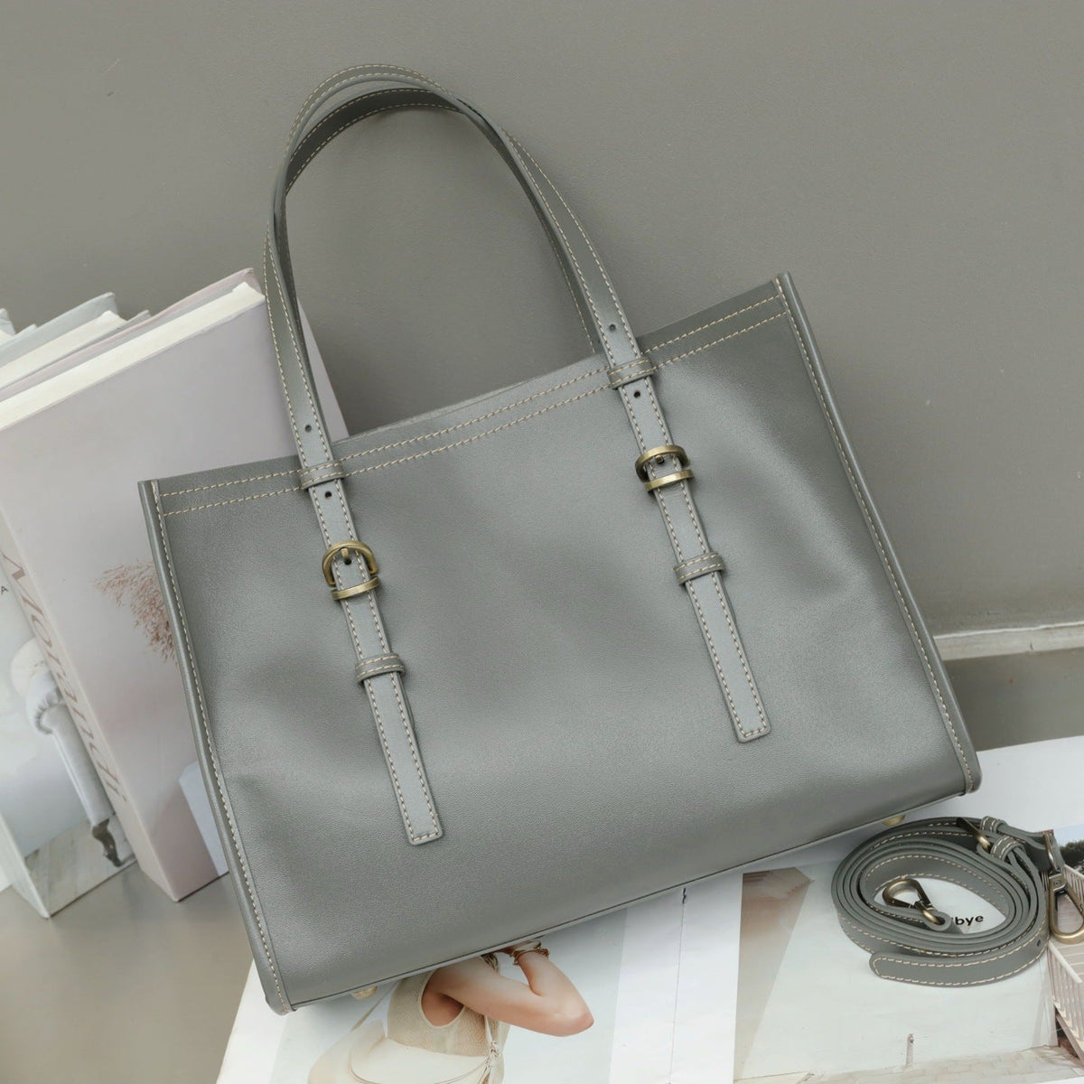 New Genuine Leather Women's Bag, Top-grain Cowhide Shopping Bag, Luxury Feel, Commuter Handbag, Single Shoulder And Crossbody Bag - Che Cose Belle