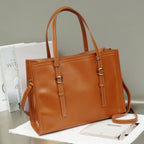 New Genuine Leather Women's Bag, Top-grain Cowhide Shopping Bag, Luxury Feel, Commuter Handbag, Single Shoulder And Crossbody Bag - Che Cose Belle