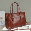 New Genuine Leather Women's Bag, Top-grain Cowhide Shopping Bag, Luxury Feel, Commuter Handbag, Single Shoulder And Crossbody Bag - Che Cose Belle