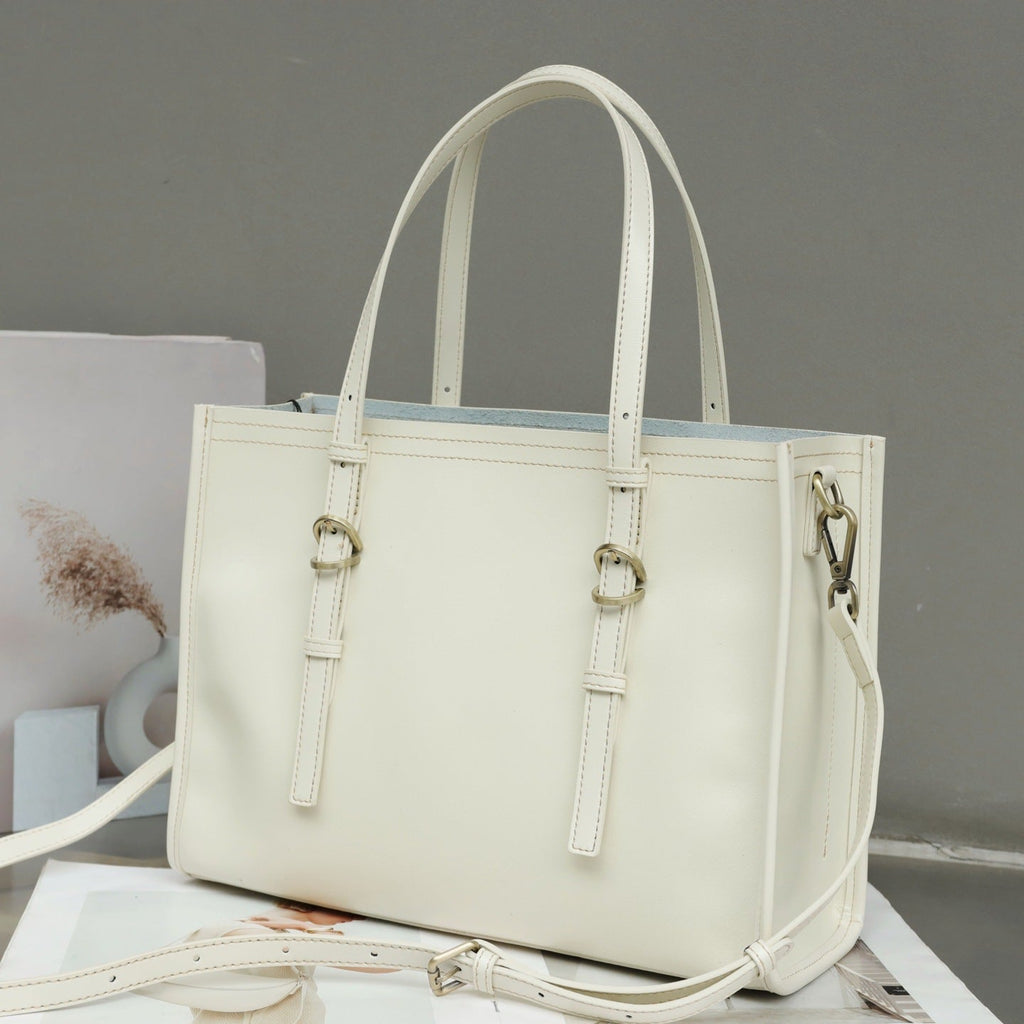 New Genuine Leather Women's Bag, Top-grain Cowhide Shopping Bag, Luxury Feel, Commuter Handbag, Single Shoulder And Crossbody Bag - Che Cose Belle