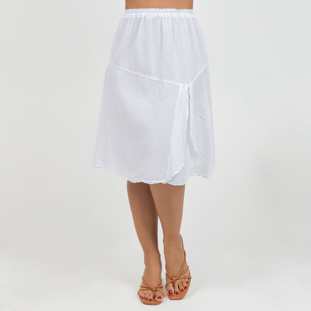 New Hannah - Lovely Knee Length Skirt 100% Cotton Gauze - Che Cose Belle