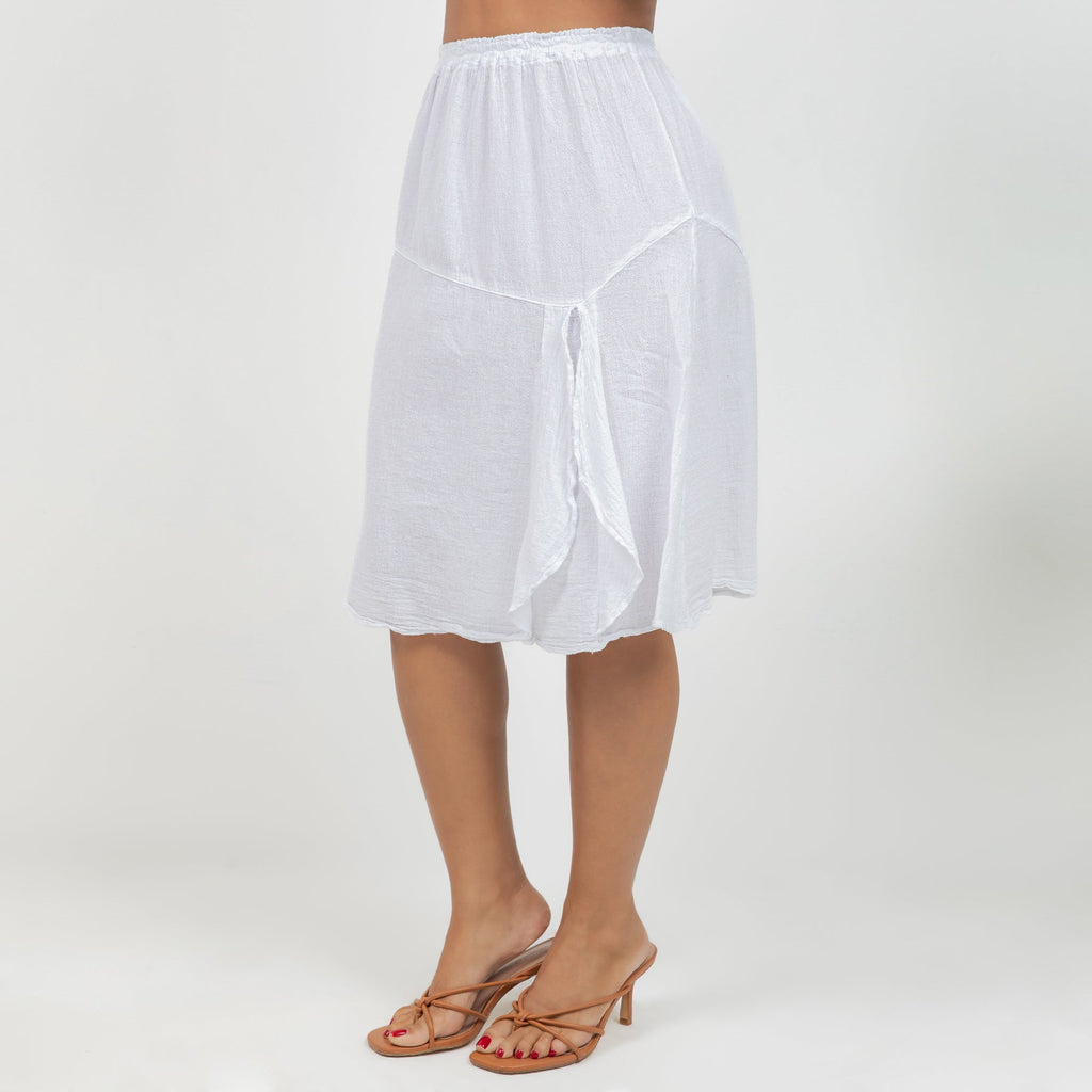 New Hannah - Lovely Knee Length Skirt 100% Cotton Gauze - Che Cose Belle