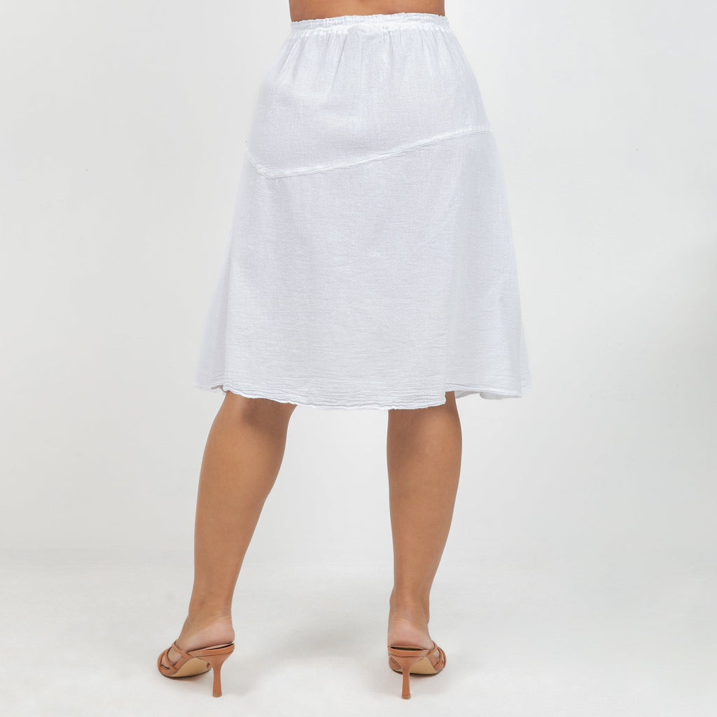 New Hannah - Lovely Knee Length Skirt 100% Cotton Gauze - Che Cose Belle