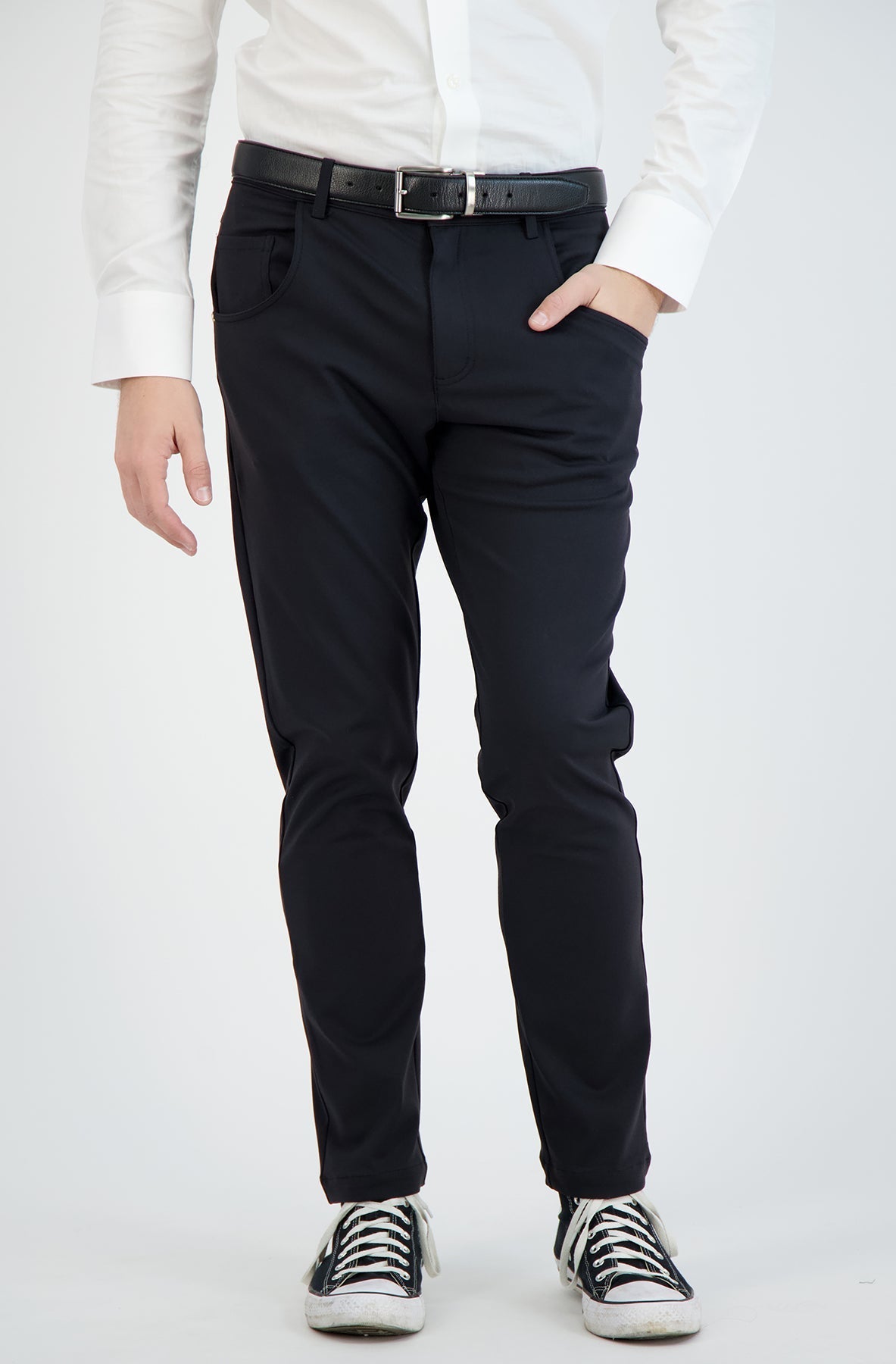 NEW & UPDATED Super - Stretch Men's Chinos //Casual// Black - Performance Collection - Che Cose Belle