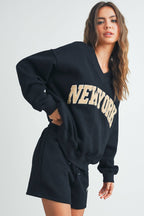 New York V - Neck Sweatshirt - Che Cose Belle