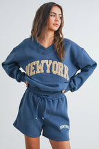New York V - Neck Sweatshirt - Che Cose Belle