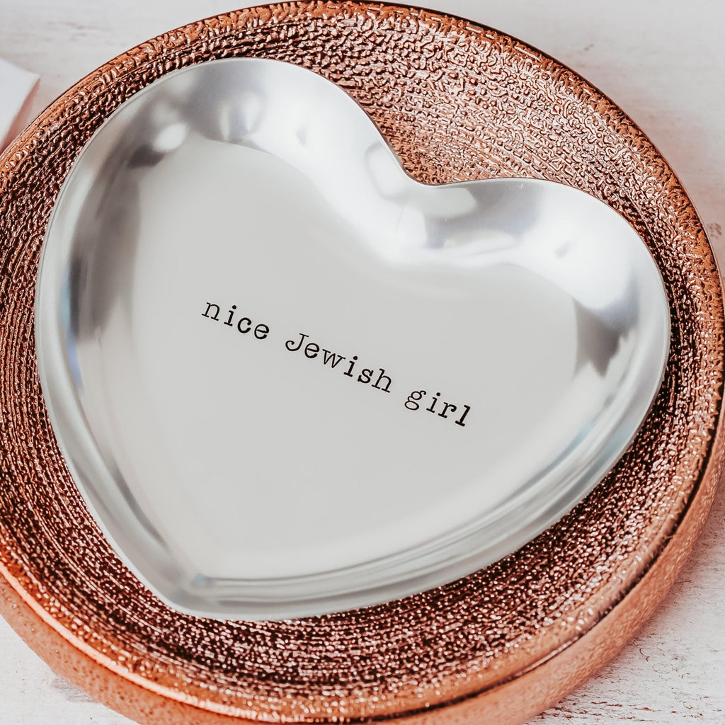 Nice Jewish Girl Heart Shaped Trinket Dish - Che Cose Belle