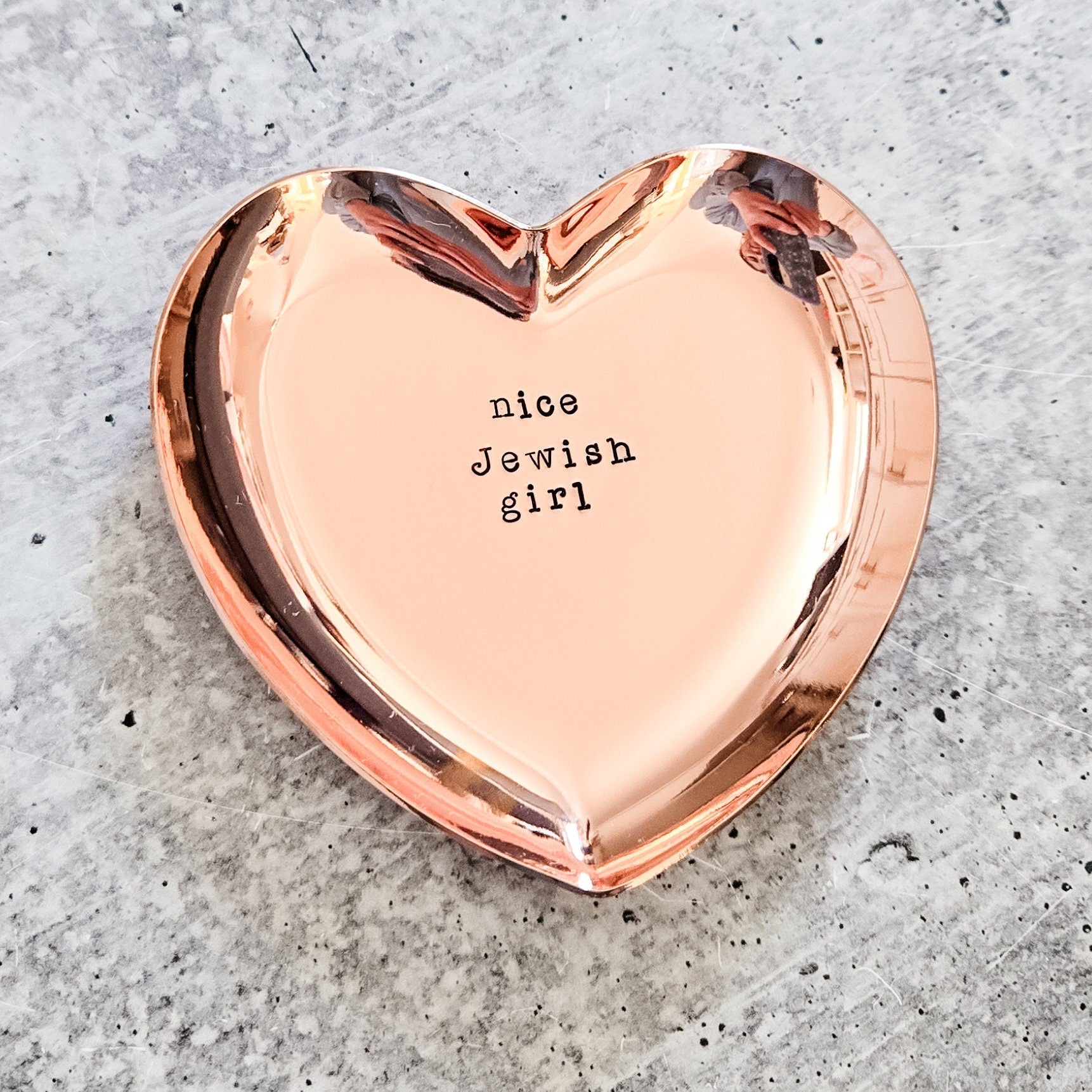 Nice Jewish Girl Heart Shaped Trinket Dish - Che Cose Belle