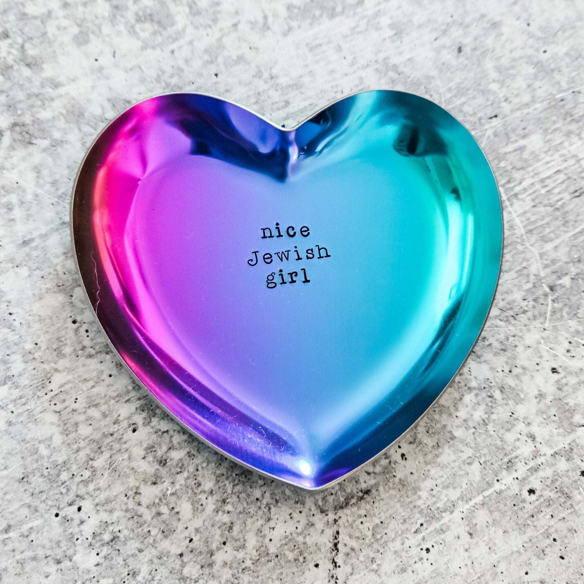 Nice Jewish Girl Heart Shaped Trinket Dish - Che Cose Belle