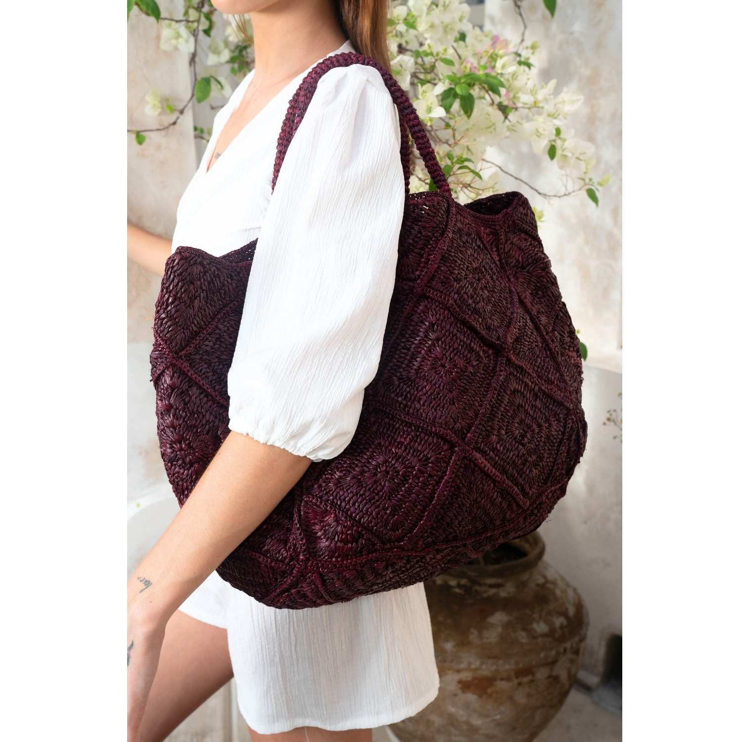 Nico Raffia Tote Bag - Che Cose Belle