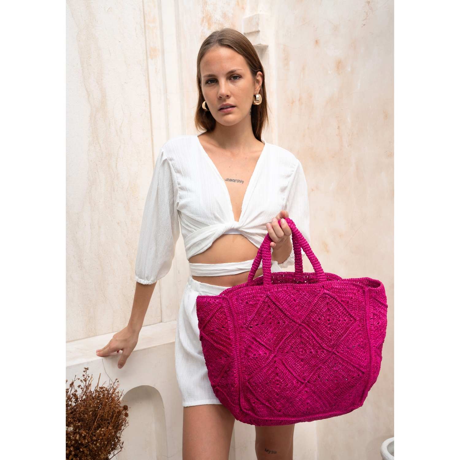 Nico Raffia Tote Bag - Che Cose Belle