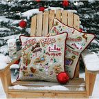 Night Before Christmas Hand-Embroidered Pillow - Che Cose Belle