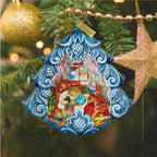 Night Before Hand-Painted Christmas Tree Sculpted Hand-Painted Christmas Ornament by G. DeBrekht - Love Family Kids Decor - 610276 - Che Cose Belle