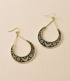 Nisha Crescent Moon Hoop Earrings - Che Cose Belle