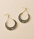 Nisha Crescent Moon Hoop Earrings - Che Cose Belle