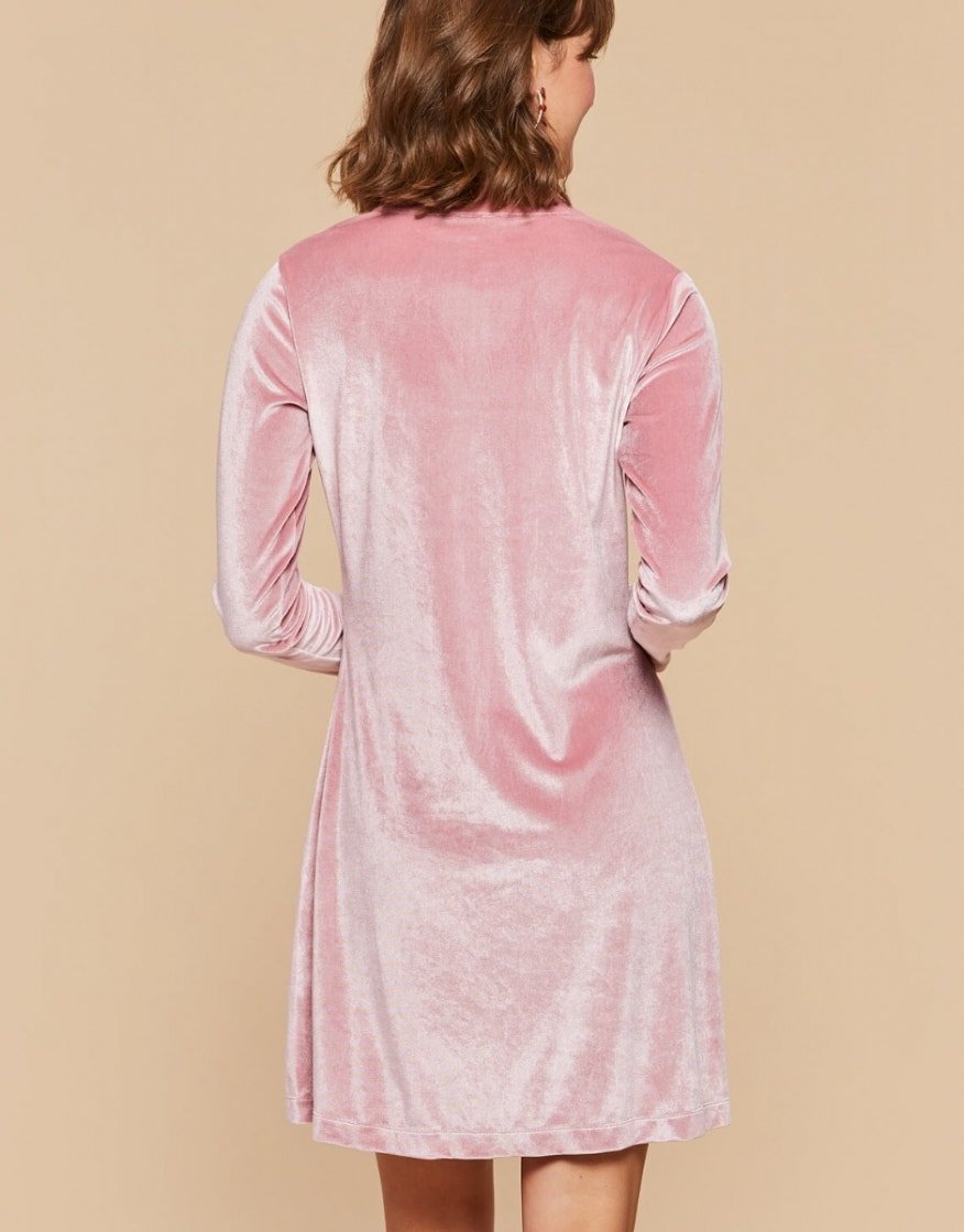 Nora Half-Zip Dress - Berry Mauve - Che Cose Belle
