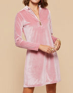 Nora Half-Zip Dress - Berry Mauve - Che Cose Belle