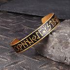 Nordic Rune Stainless Steel Viking Cuff Bracelet - Che Cose Belle