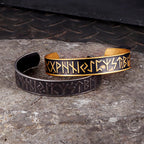Nordic Rune Stainless Steel Viking Cuff Bracelet - Che Cose Belle