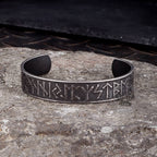 Nordic Rune Stainless Steel Viking Cuff Bracelet - Che Cose Belle