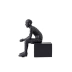 Nordic Style Seated Figure Bookends — Resin, White & Black - Che Cose Belle