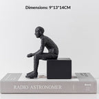 Nordic Style Seated Figure Bookends — Resin, White & Black - Che Cose Belle