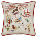 North Pole Christmas Hand-Embroidered Pillow - Che Cose Belle