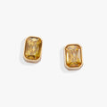November Emerald - Cut Birthstone Stud Earrings - Che Cose Belle