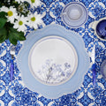 NURTURE SKY BLUE FAUX LEATHER SCALLOPED PLACEMAT (Set Of 4) - Che Cose Belle