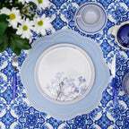 NURTURE SKY BLUE FAUX LEATHER SCALLOPED PLACEMAT (Set Of 4) - Che Cose Belle