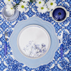 NURTURE SKY BLUE FAUX LEATHER SCALLOPED PLACEMAT (Set Of 4) - Che Cose Belle