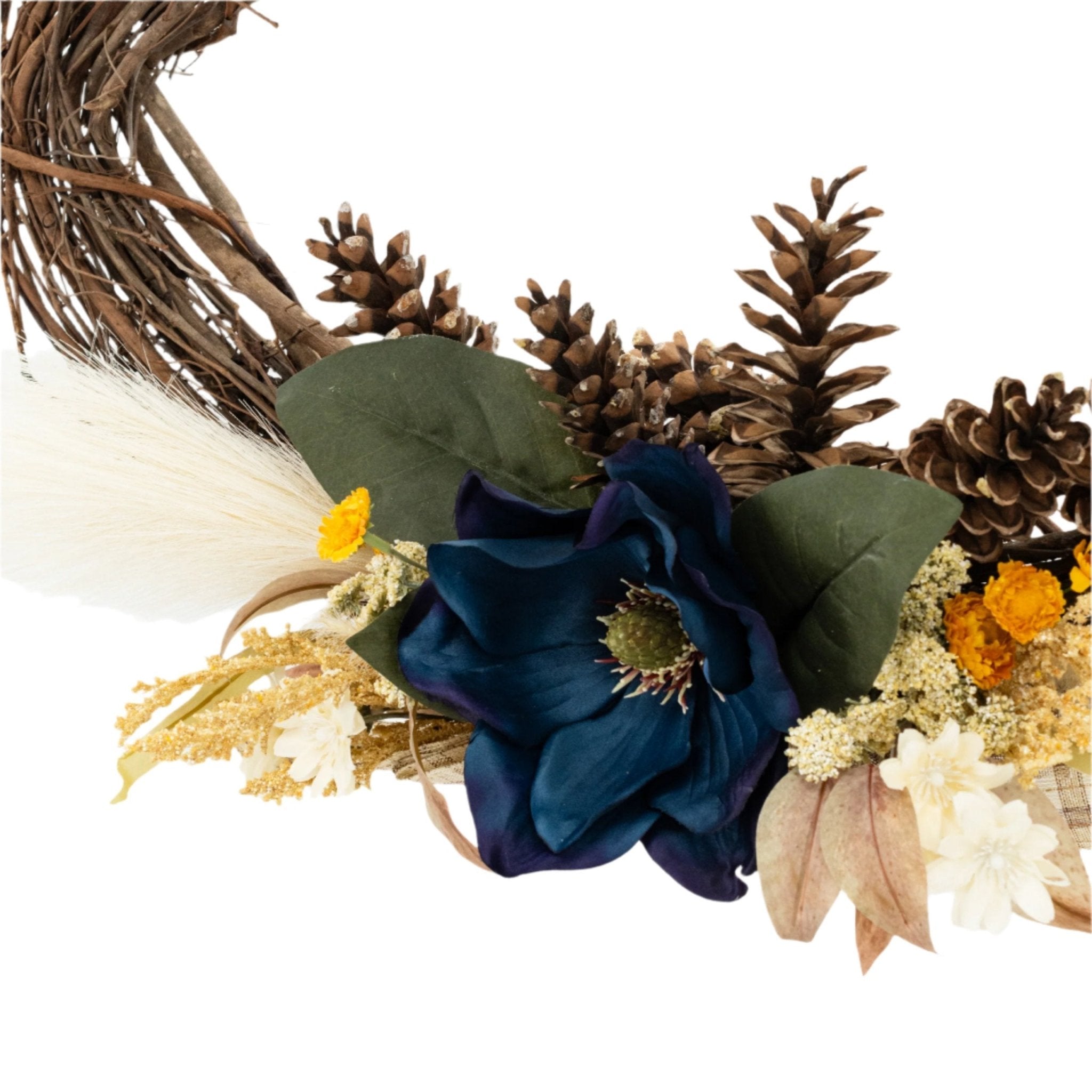 Oblong Large Floral Wreath | 25" x 15" | KJ Made - Che Cose Belle