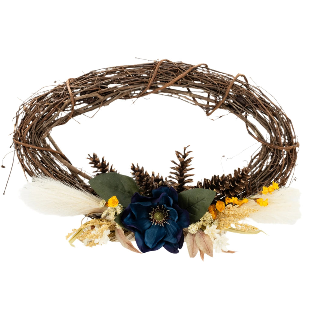 Oblong Large Floral Wreath | 25" x 15" | KJ Made - Che Cose Belle