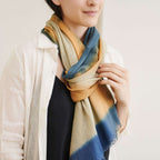 Oceana Beige Soft Linen Silk Handloom Scarf - Che Cose Belle