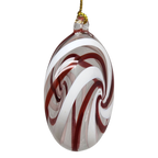 Peppermint Swirl Egyptian Glass Ornament