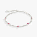 October Birthstone Rose Curb Chain Bracelet - Che Cose Belle